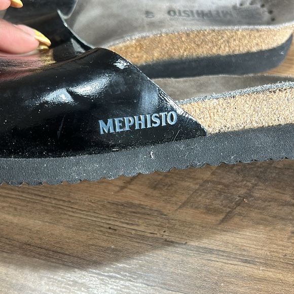 Mephisto Sandals black Leather Size 40 - Picture 4 of 5